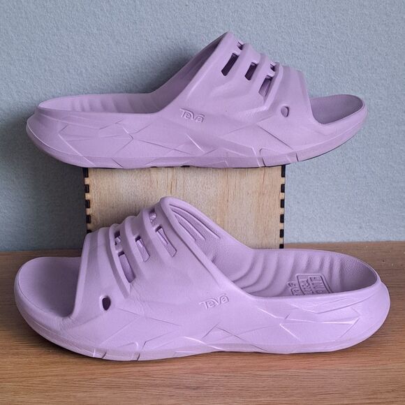 Teva Apretrail Women 7 US Slide Sandals Purple Comfortable Outdoor Casual Shoes - Picture 6 of 11